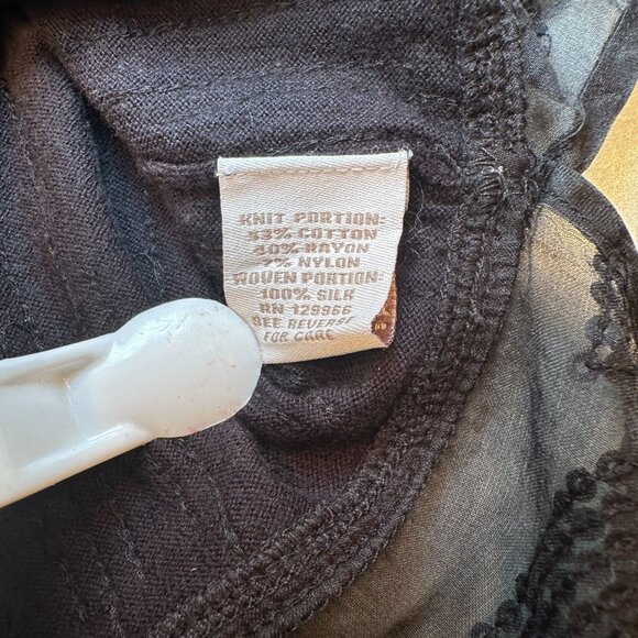 Adrienne Vittadini Collection Tunic Blouse Womens Sheer Sequin Top Long Sleeve - Picture 9 of 16